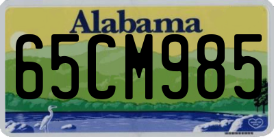 AL license plate 65CM985