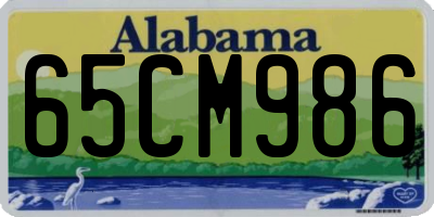 AL license plate 65CM986