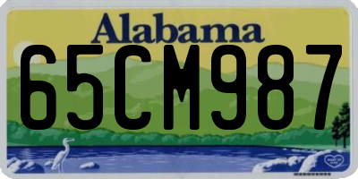 AL license plate 65CM987