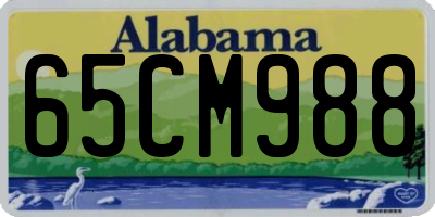 AL license plate 65CM988