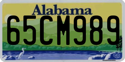 AL license plate 65CM989