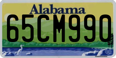 AL license plate 65CM990
