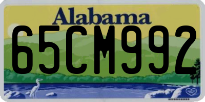 AL license plate 65CM992