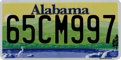 AL license plate 65CM997