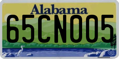 AL license plate 65CN005