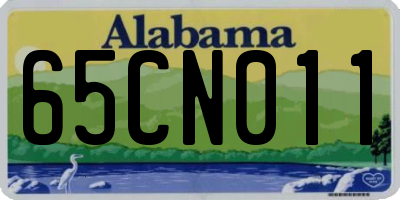 AL license plate 65CN011