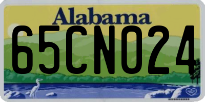 AL license plate 65CN024