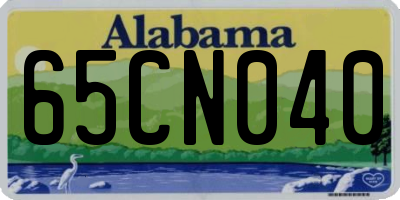 AL license plate 65CN040