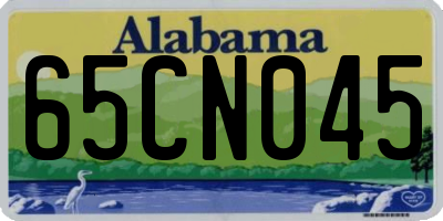 AL license plate 65CN045