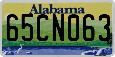 AL license plate 65CN063