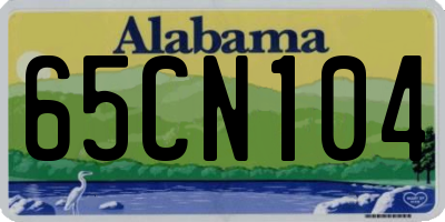 AL license plate 65CN104