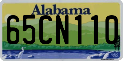 AL license plate 65CN110