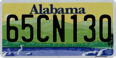 AL license plate 65CN130