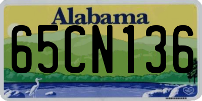 AL license plate 65CN136