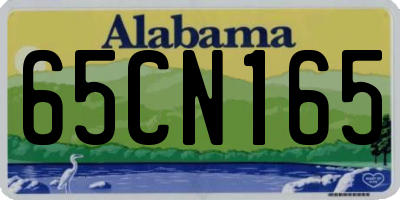 AL license plate 65CN165