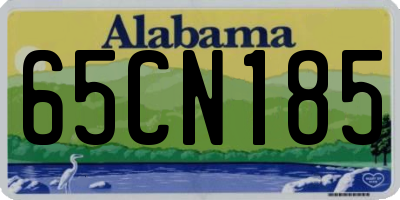 AL license plate 65CN185