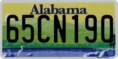 AL license plate 65CN190