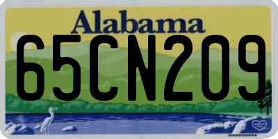 AL license plate 65CN209
