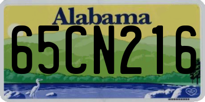 AL license plate 65CN216