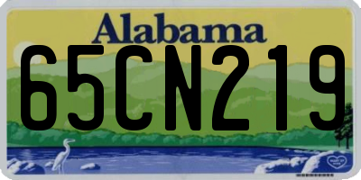 AL license plate 65CN219