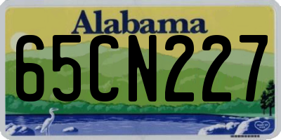 AL license plate 65CN227