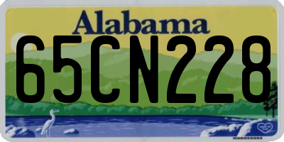 AL license plate 65CN228