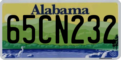 AL license plate 65CN232