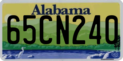 AL license plate 65CN240
