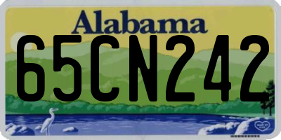 AL license plate 65CN242