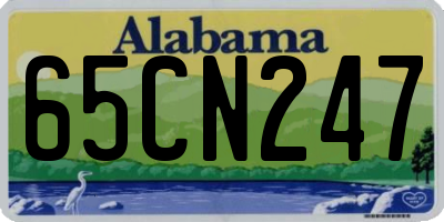 AL license plate 65CN247