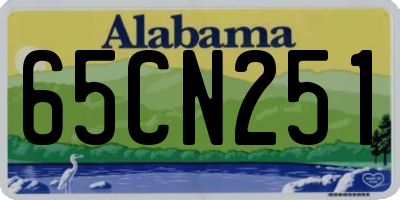 AL license plate 65CN251