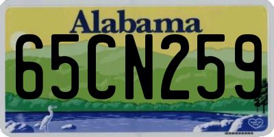 AL license plate 65CN259