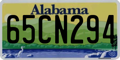 AL license plate 65CN294
