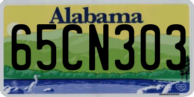 AL license plate 65CN303