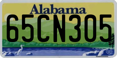 AL license plate 65CN305
