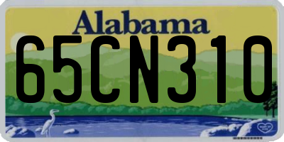 AL license plate 65CN310