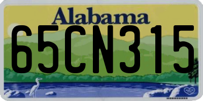 AL license plate 65CN315