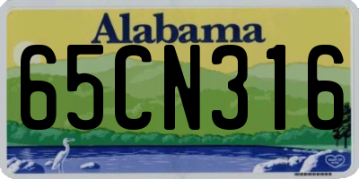 AL license plate 65CN316