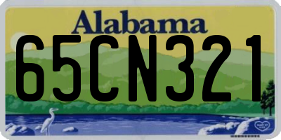 AL license plate 65CN321