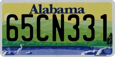 AL license plate 65CN331