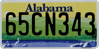 AL license plate 65CN343