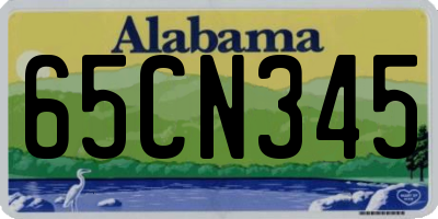 AL license plate 65CN345