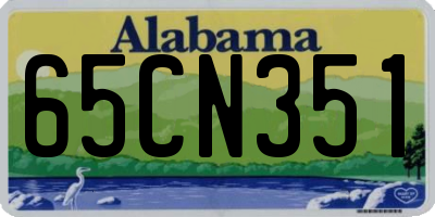 AL license plate 65CN351