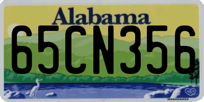 AL license plate 65CN356