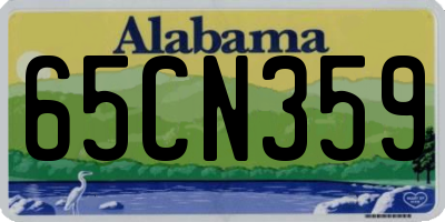AL license plate 65CN359