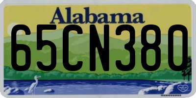 AL license plate 65CN380