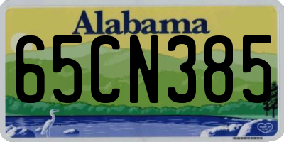AL license plate 65CN385