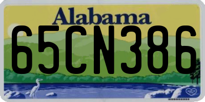 AL license plate 65CN386