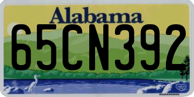 AL license plate 65CN392