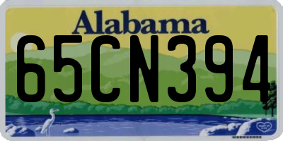 AL license plate 65CN394